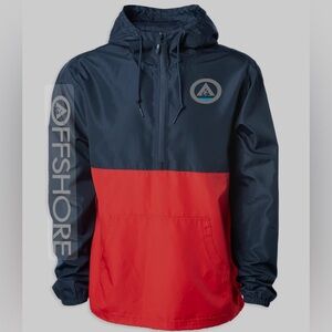 Ahcor Offshore The RED SKY Water Resistant Windbreaker Jacket Size Medium $65